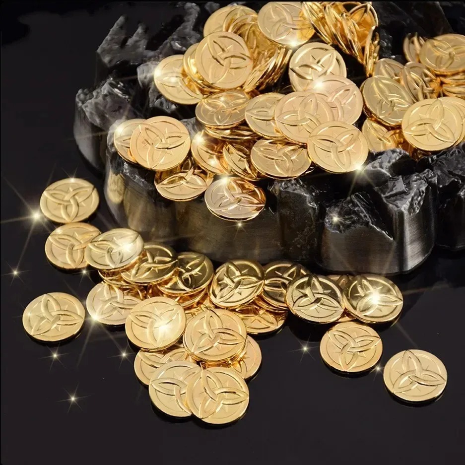 10Pcs Genshin Impact Zinc Allo - огляд і ціна Arcade Game Coin