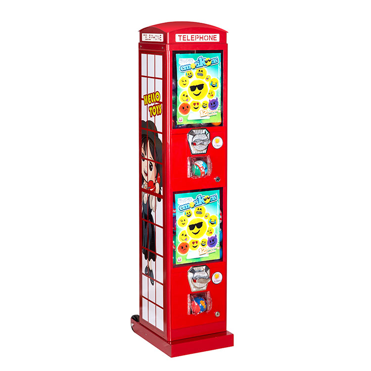*Red Phone Booth Design Metal  - огляд і ціна Candy Vending Machine